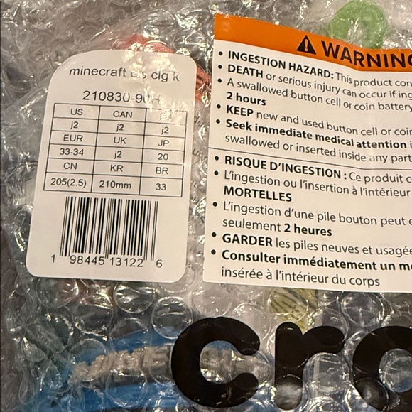 CROCS Vibrant Green Clogs Minecraft light up NWT - Picture 5 of 5